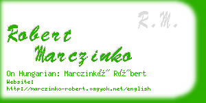 robert marczinko business card